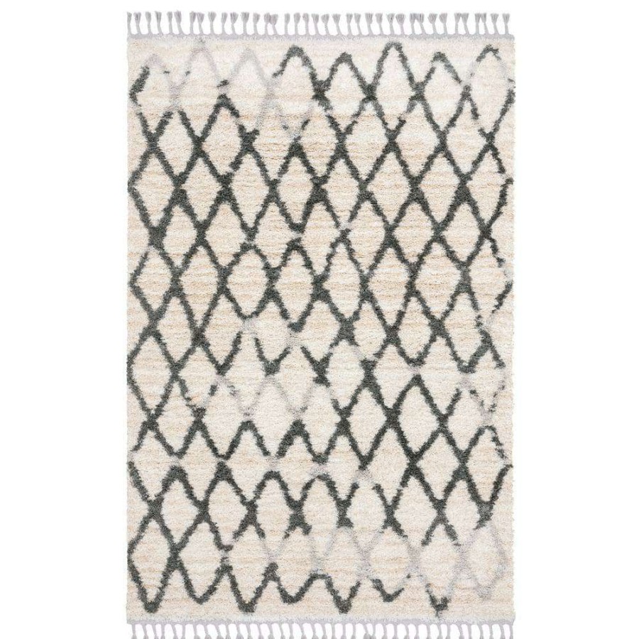 Rugs * | Boston Ivory 6 Ft. X 9 Ft. Abstract Polyester Area Rug By Abani