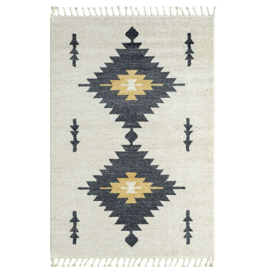 Rugs * | Tulum Cream 7.9 Ft. X 10.2 Ft. Abstract Polypropylene Area Rug By Abani