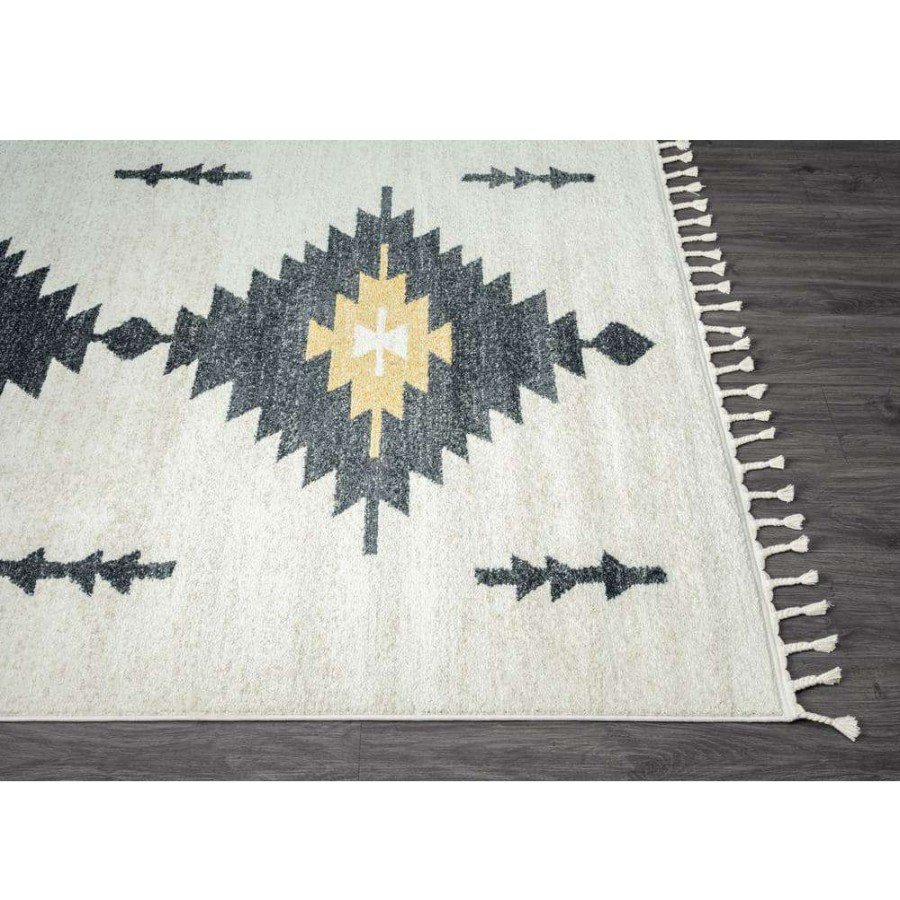 Rugs * | Tulum Cream 7.9 Ft. X 10.2 Ft. Abstract Polypropylene Area Rug By Abani