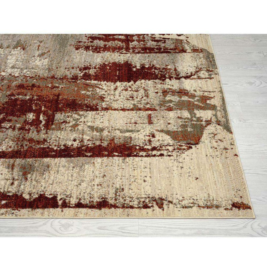 Rugs * | Sedona Beige 6 Ft. X 9 Ft. Abstract Polypropylene Area Rug By Abani