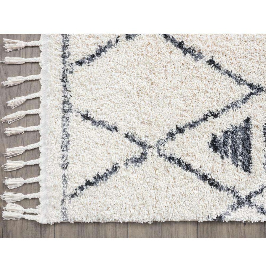 Rugs * | Willow Ivory 7 Ft. 9 In. X 10 Ft. 2 In. Shag Polypropylene Area Rug By Abani