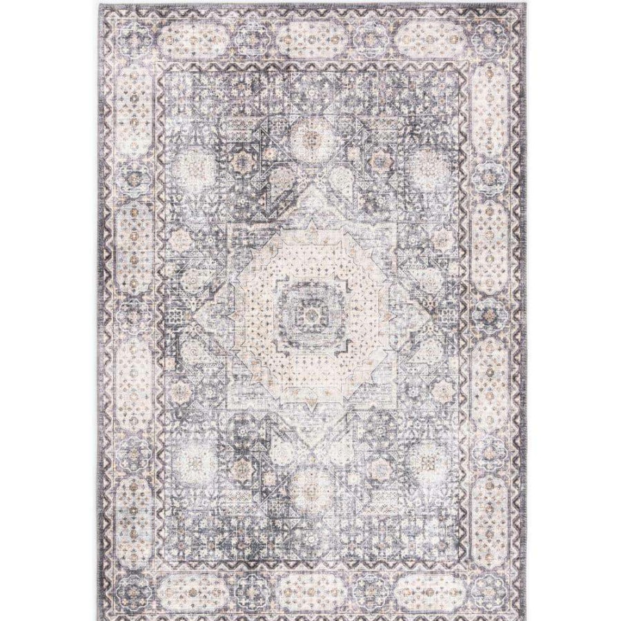 Rugs * | Paloma Brown 6 Ft. X 9 Ft. Oriental Polyester Area Rug By Abani