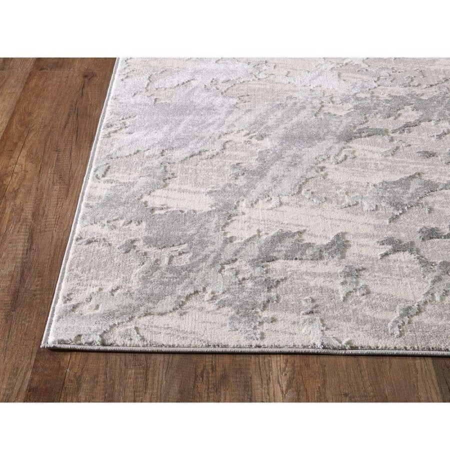 Rugs * | Nova Grey 5.3 Ft. X 7.6 Ft. Abstract Polyester Area Rug By Abani