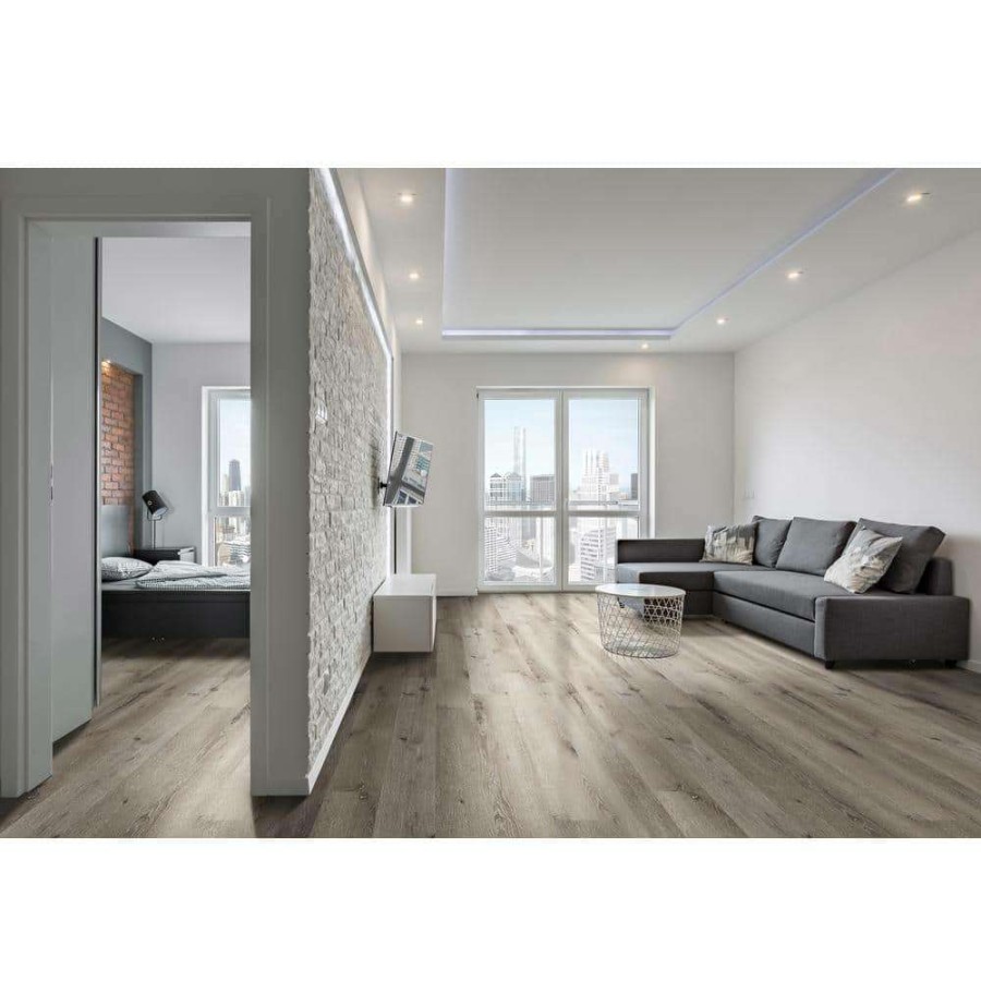 Vinyl Flooring * | Centennial Empire Oak 6 In. X 48 In. Glue Down Luxury Vinyl Plank Flooring (36 Sq. Ft./Case) By A&A Surfaces