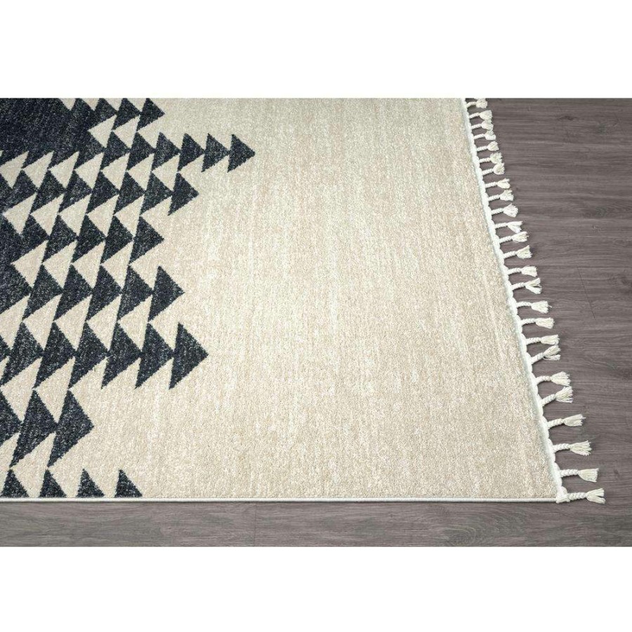 Rugs * | Tulum Cream 6 Ft. X 9 Ft. Geometric Polypropylene Area Rug By Abani