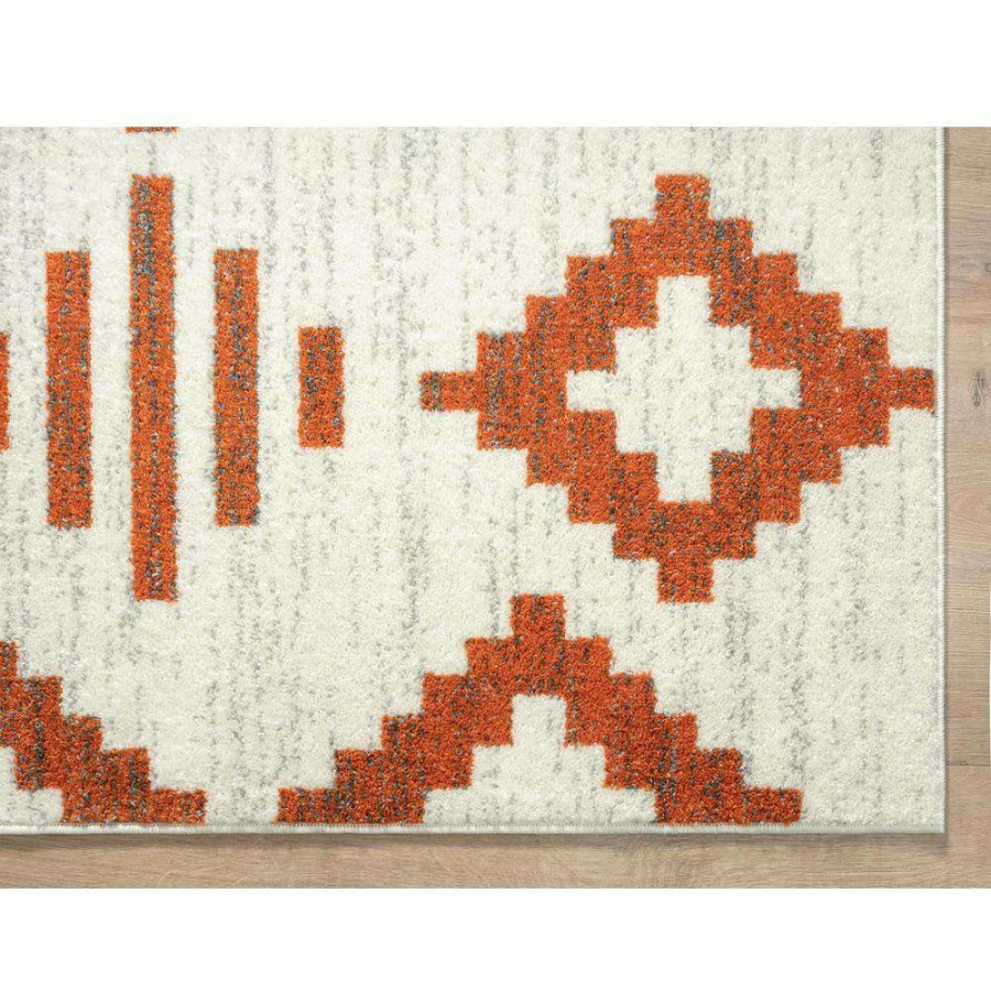 Rugs * | Casa Cream 4 Ft. X 6 Ft. Geometric Polypropylene Area Rug By Abani