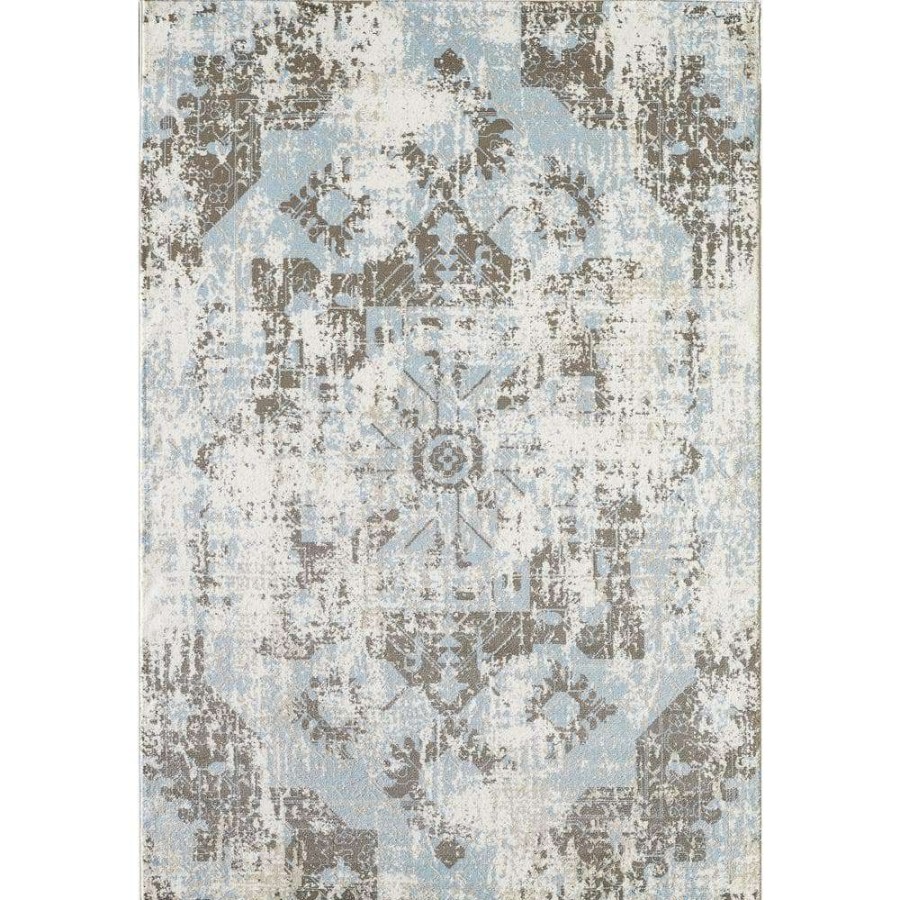 Rugs * | Urbana Grey 3 Ft. X 5 Ft. Distressed Polypropylene Area Rug By Abani