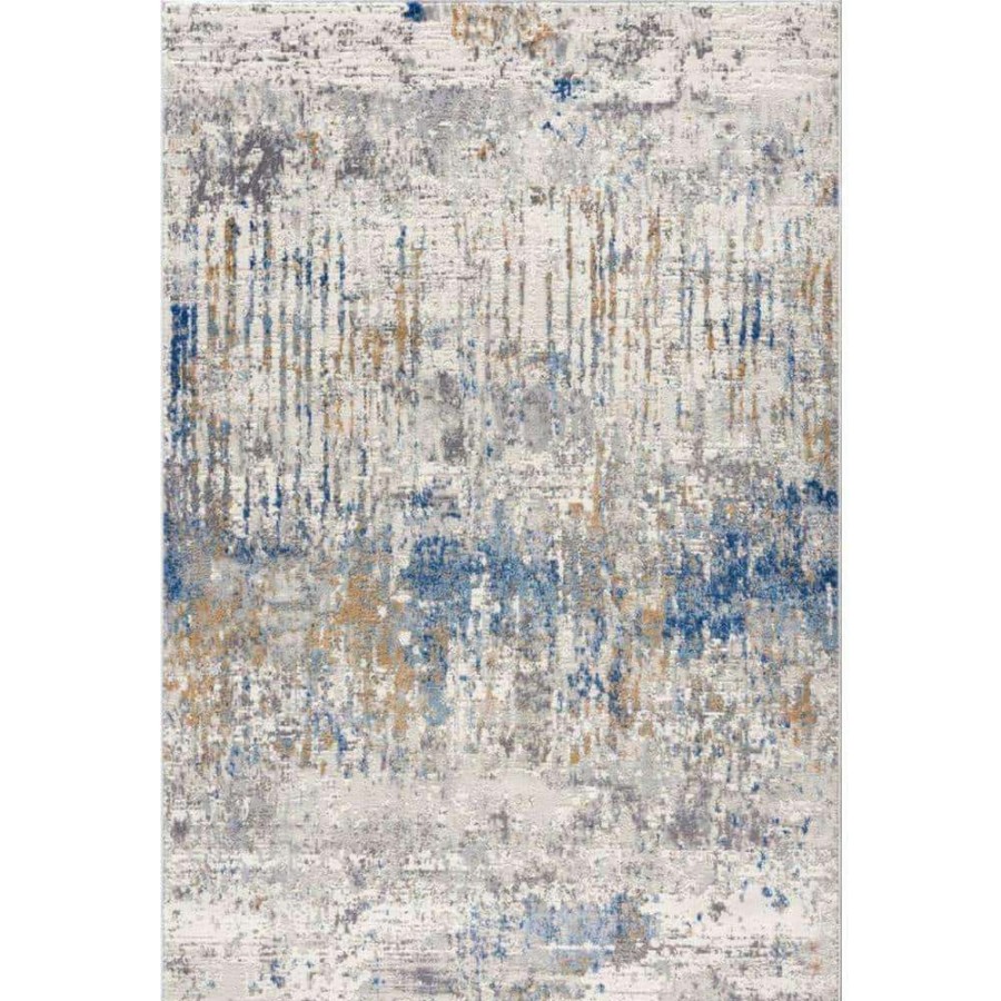 Rugs * | Dune Grey 4 Ft. X 6 Ft. Abstract Polypropylene Area Rug By Abani