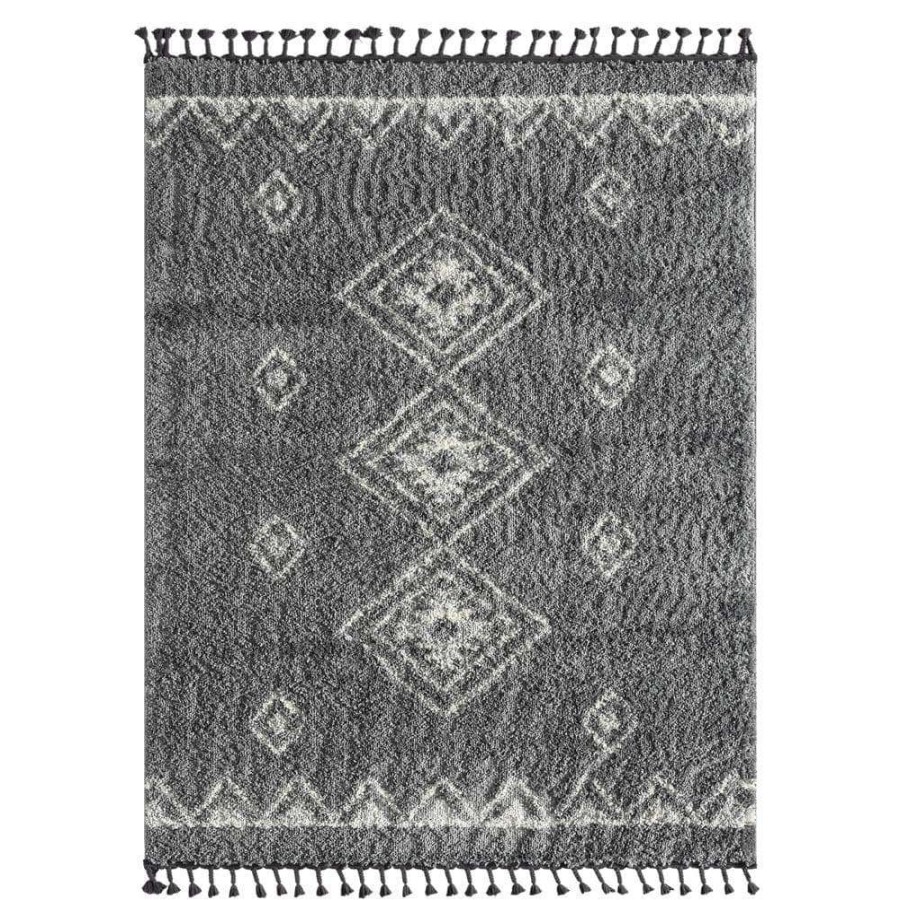 Rugs * | Willow Grey 7 Ft. 9 In. X 10 Ft. 2 In. Shag Polypropylene Area Rug By Abani