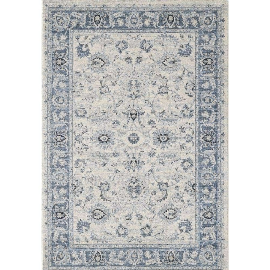 Rugs * | Troy Ivory 5.3 Ft. X 7.6 Ft. Oriental Polypropylene Area Rug By Abani