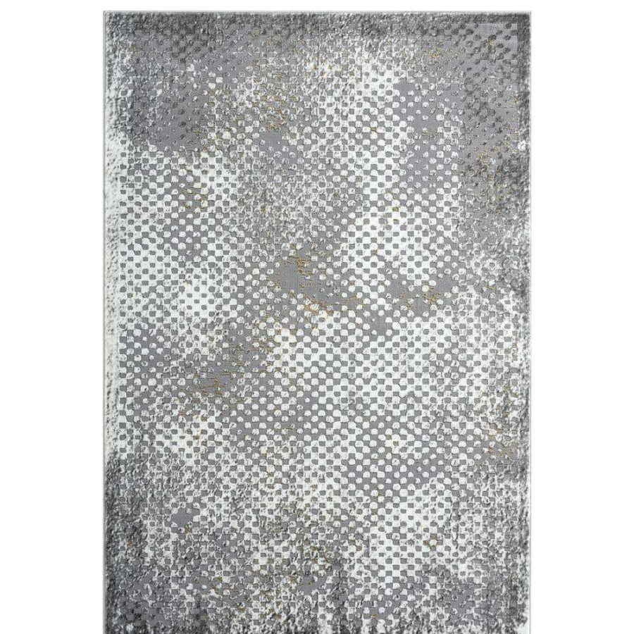 Rugs * | Luna Grey 6 Ft. X 9 Ft. Distressed Polyester Area Rug By Abani