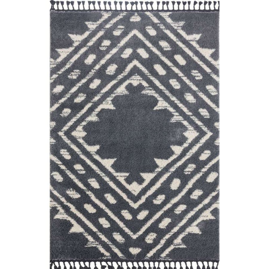 Rugs * | Willow Grey 7 Ft. 9 In. X 10 Ft. 2 In. Shag Polypropylene Area Rug By Abani