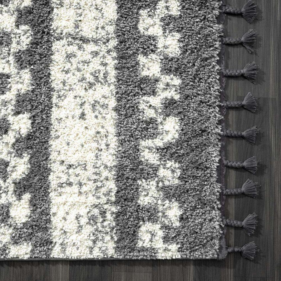 Rugs * | Willow Grey 6 Ft. X 9 Ft. Shag Polypropylene Area Rug By Abani