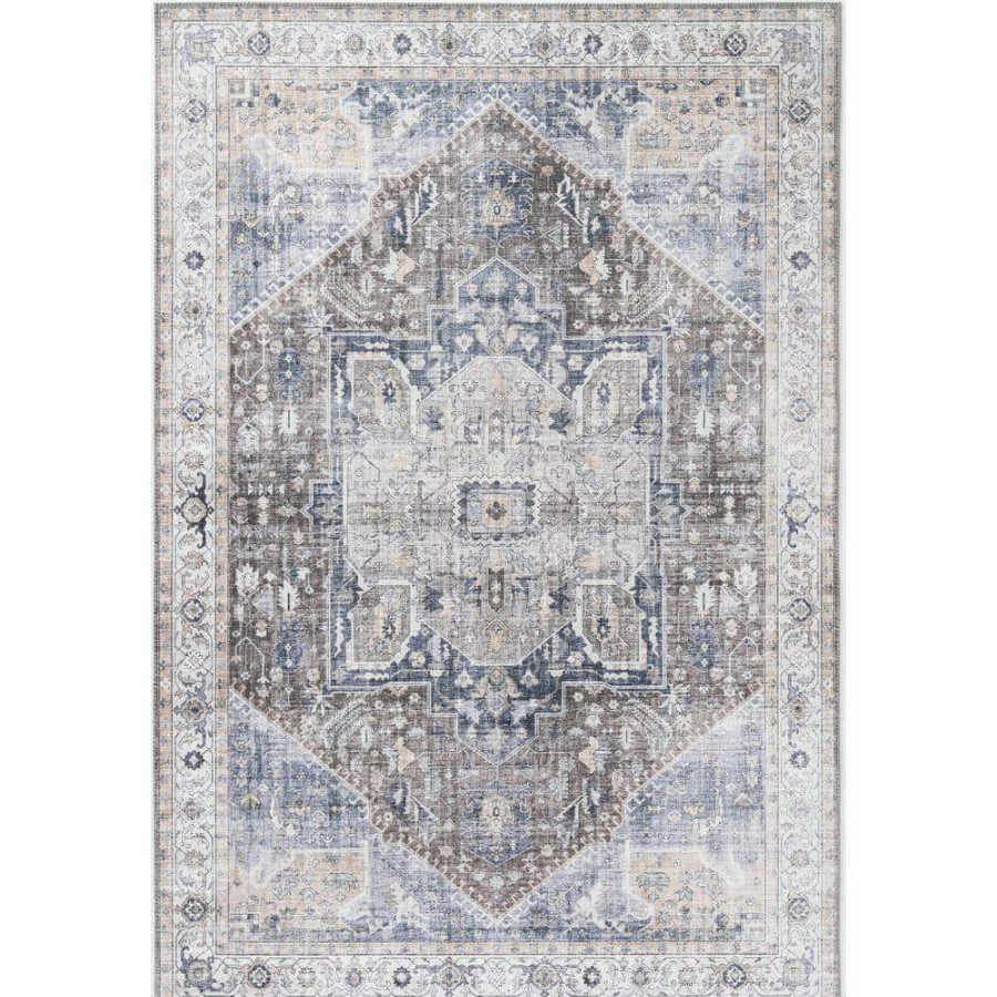 Rugs * | Paloma Brown 5 Ft. 3 Ft. X 7 Ft. 6 In. Oriental Polyester Area Rug By Abani