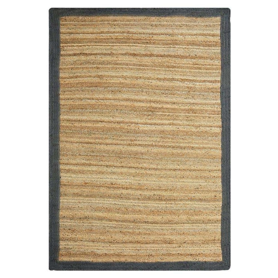 Rugs * | Jute Natural 6 Ft. X 9 Ft. Geometric Jute Area Rug By Abani