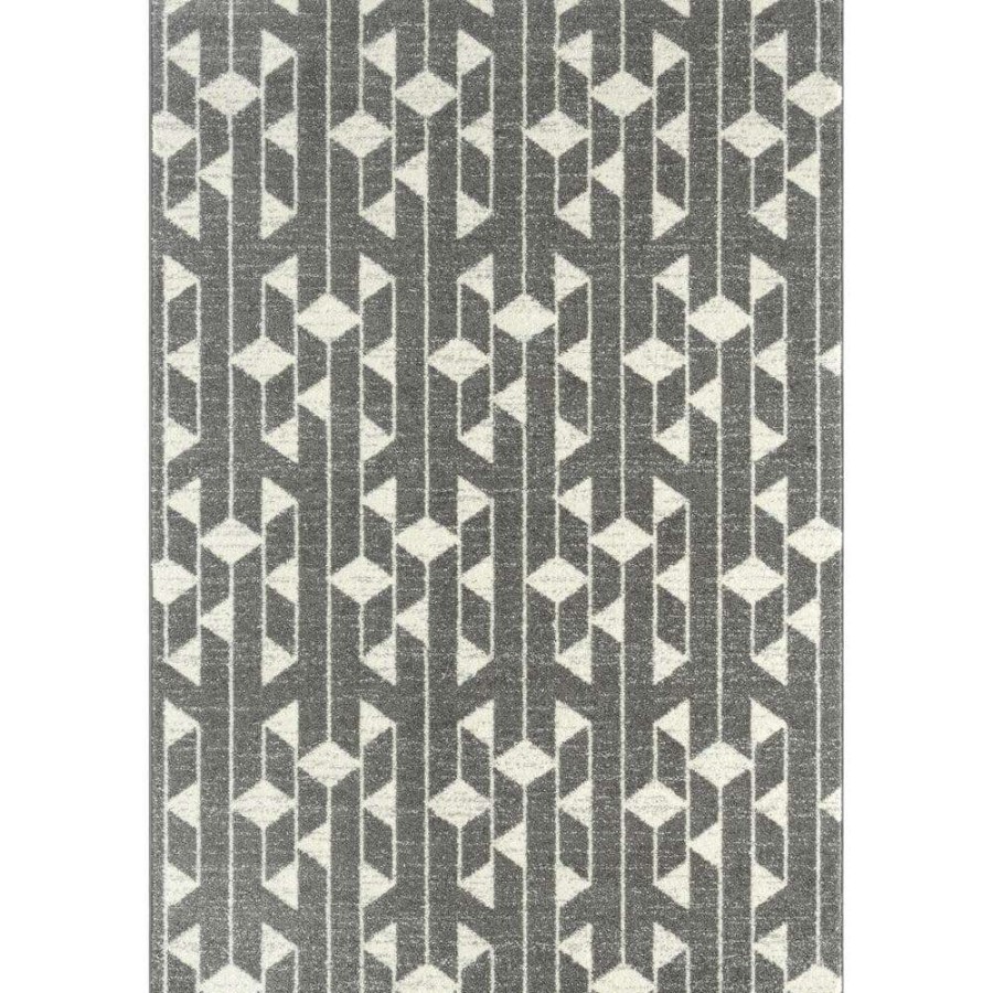 Rugs * | Casa Grey 4 Ft. X 6 Ft. Geometric Polypropylene Area Rug By Abani