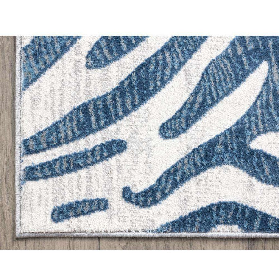 Rugs * | Nova Blue 9 Ft. X 12 Ft. Abstract Polyester Area Rug By Abani