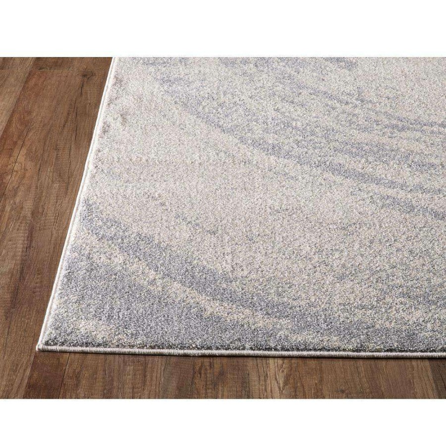 Rugs * | Quartz Grey 5 Ft. 3 Ft. X 7 Ft. 6 In. Solid Color Polypropylene Area Rug By Abani