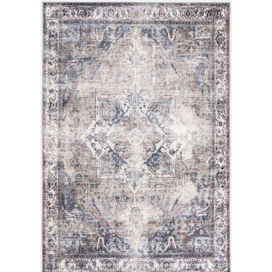 Rugs * | Paloma Brown 6 Ft. X 9 Ft. Distressed Polyester Area Rug By Abani