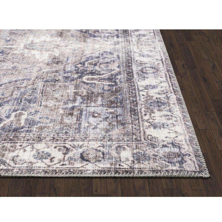 Rugs * | Paloma Brown 6 Ft. X 9 Ft. Distressed Polyester Area Rug By Abani