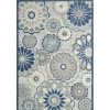 Rugs * | Hampton Grey 4 Ft. X 6 Ft. Floral Polypropylene Area Rug By Abani