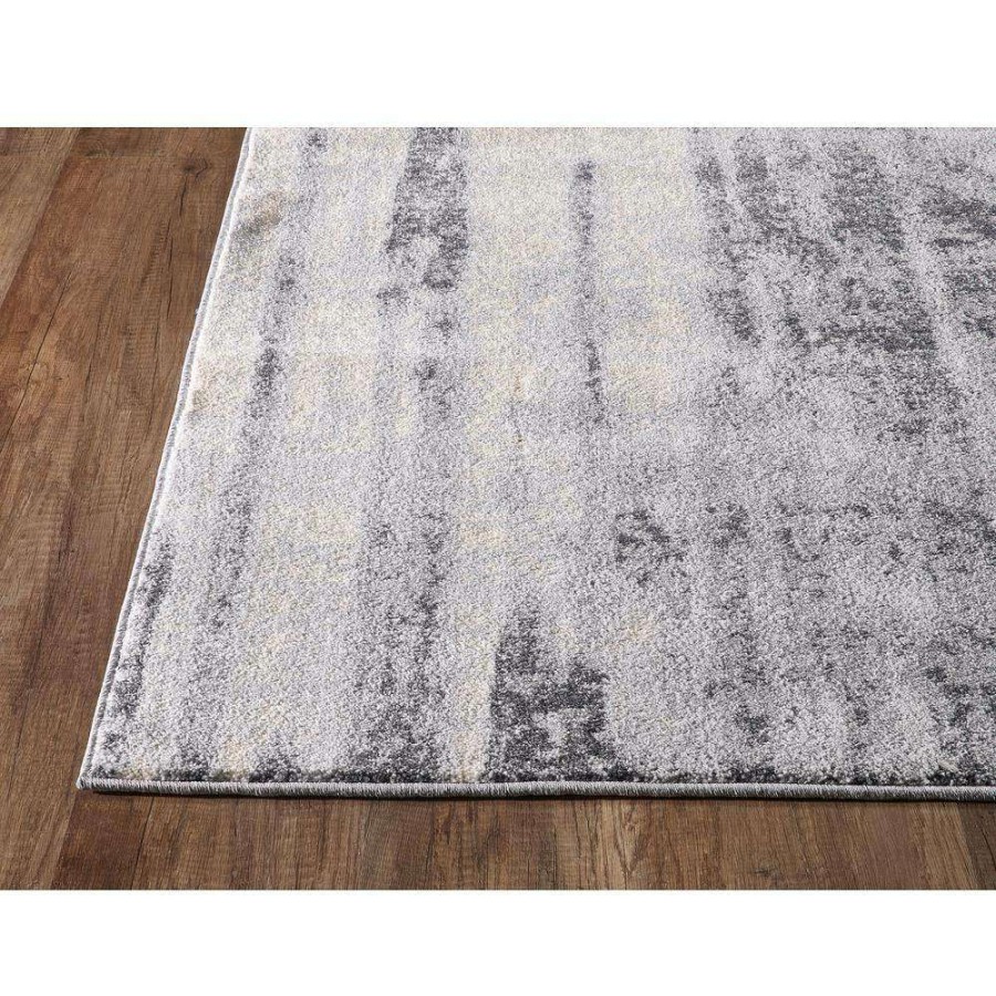 Rugs * | Quartz Grey 5 Ft. 3 Ft. X 7 Ft. 6 In. Distressed Polypropylene Area Rug By Abani