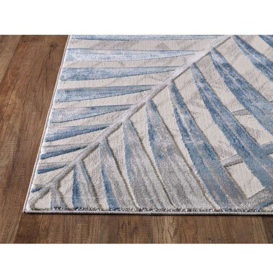 Rugs * | Nova Blue 9 Ft. X 12 Ft. Abstract Polyester Area Rug By Abani