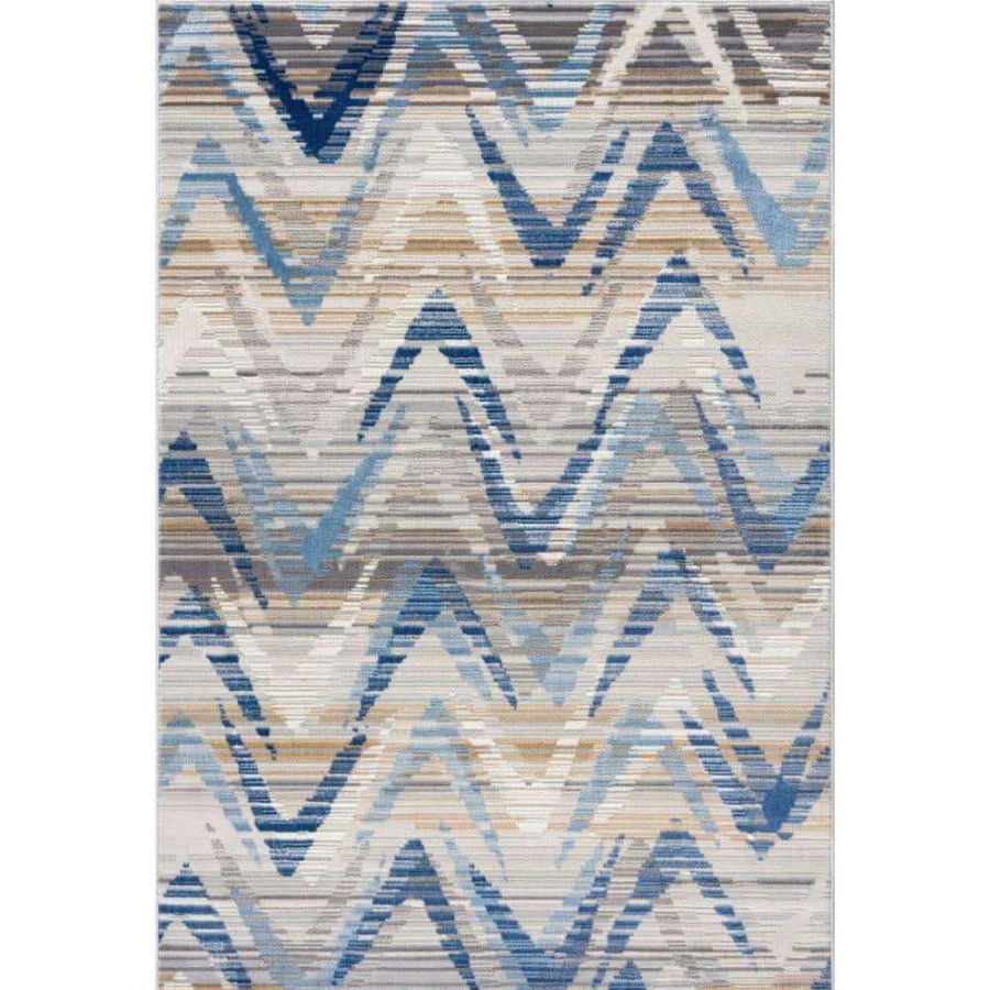 Rugs * | Dune Grey 6 Ft. X 9 Ft. Geometric Polypropylene Area Rug By Abani