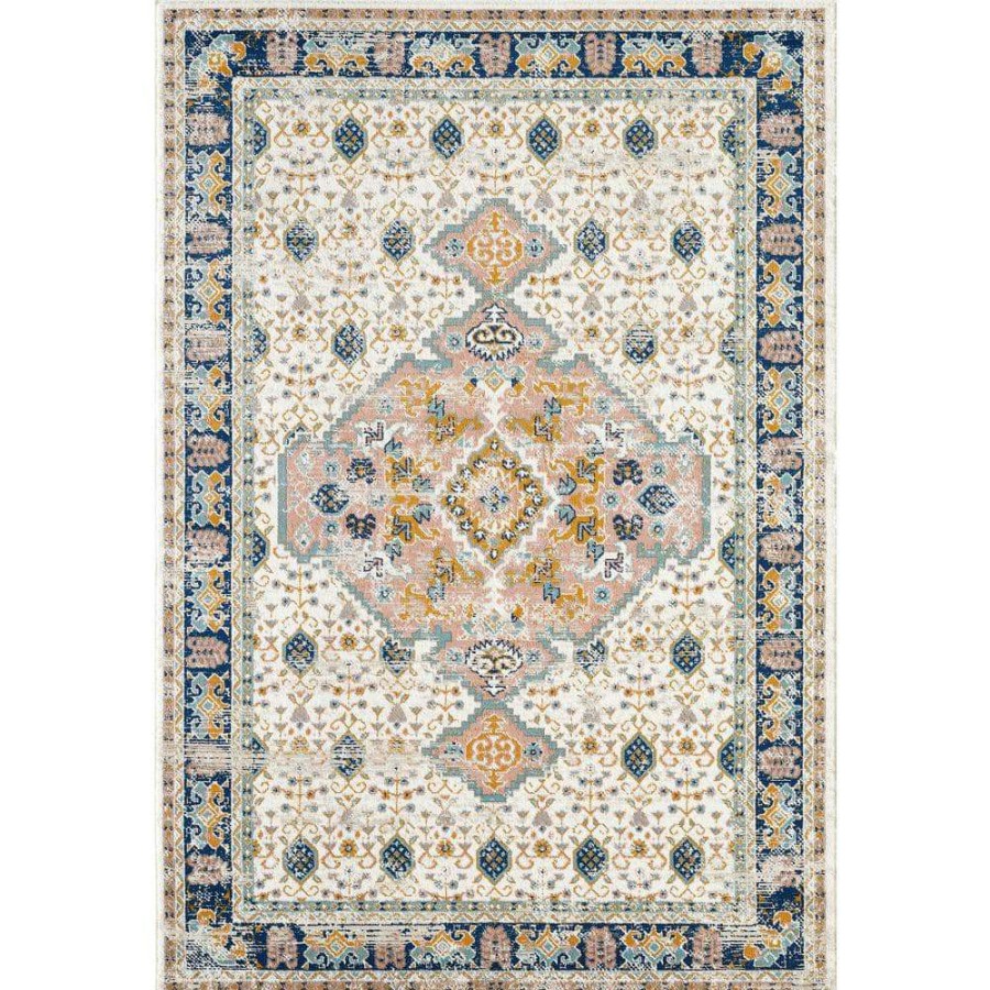 Rugs * | Porto Beige 5 Ft. 3 Ft. X 7 Ft. 6 In. Oriental Polypropylene Area Rug By Abani