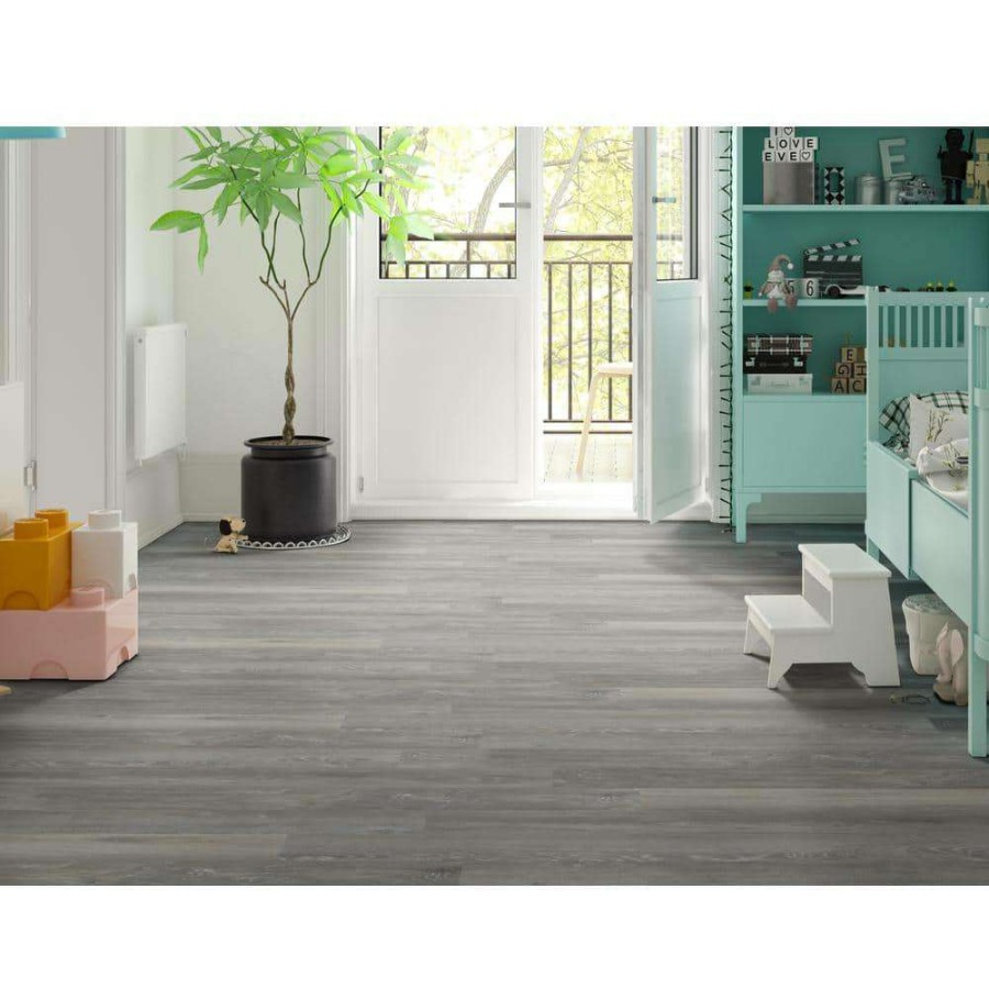 Vinyl Flooring * | Lowcountry Urban Ash 7 In. X 48 In. Glue Down Luxury Vinyl Plank Flooring (39.52 Sq. Ft. / Case) By A&A Surfaces