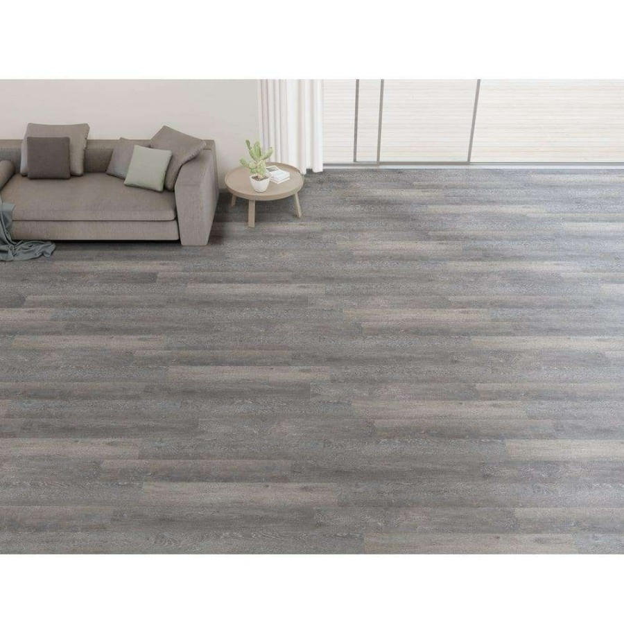 Vinyl Flooring * | Woodlett Urban Ash 6 In. X 48 In. Glue Down Luxury Vinyl Plank Flooring (36 Sq. Ft. / Case) By A&A Surfaces