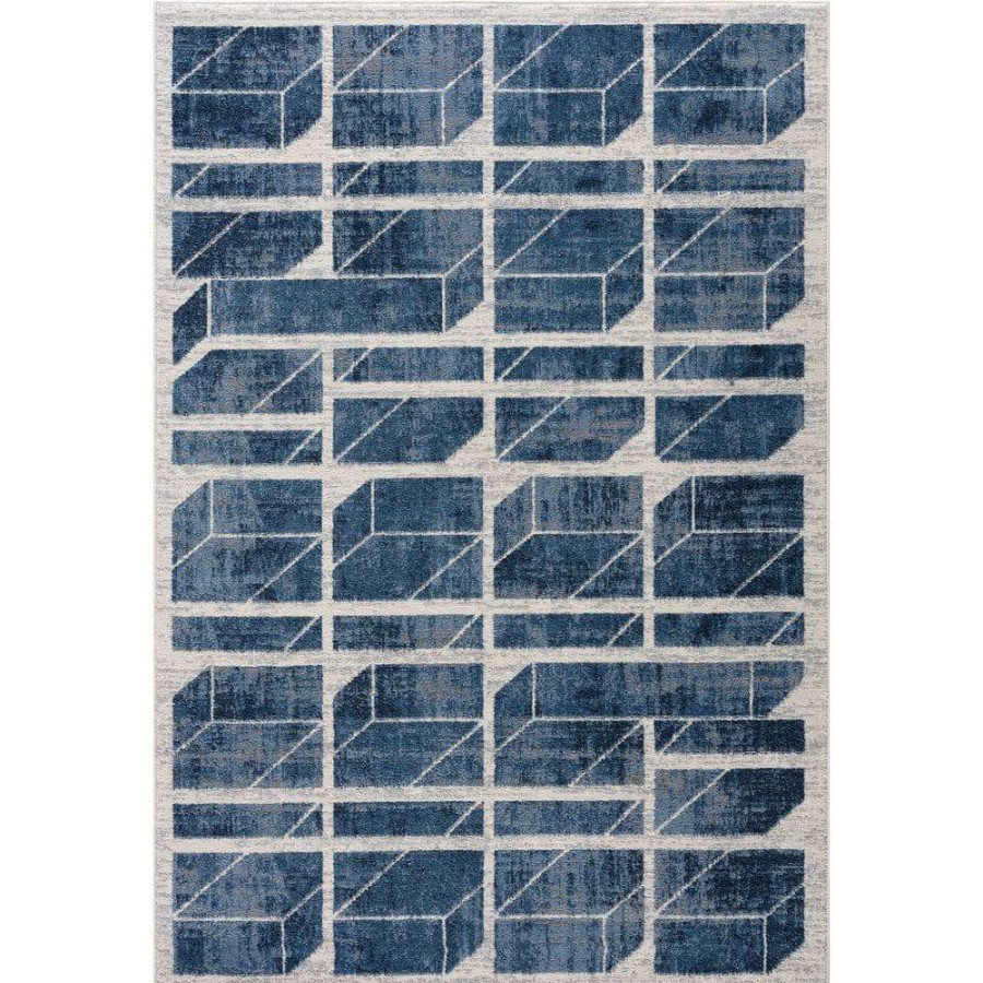 Rugs * | Abani Rugs Mist Mis160A 3C Box Blue 7 Ft. 9 In. X 10 Ft. 2 In. Rug