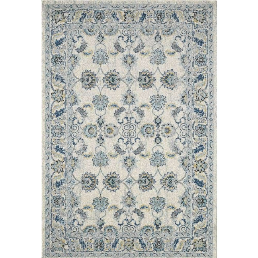 Rugs * | Lennox Ivory 5.3 Ft. X 7.6 Ft. Oriental Polypropylene Area Rug By Abani