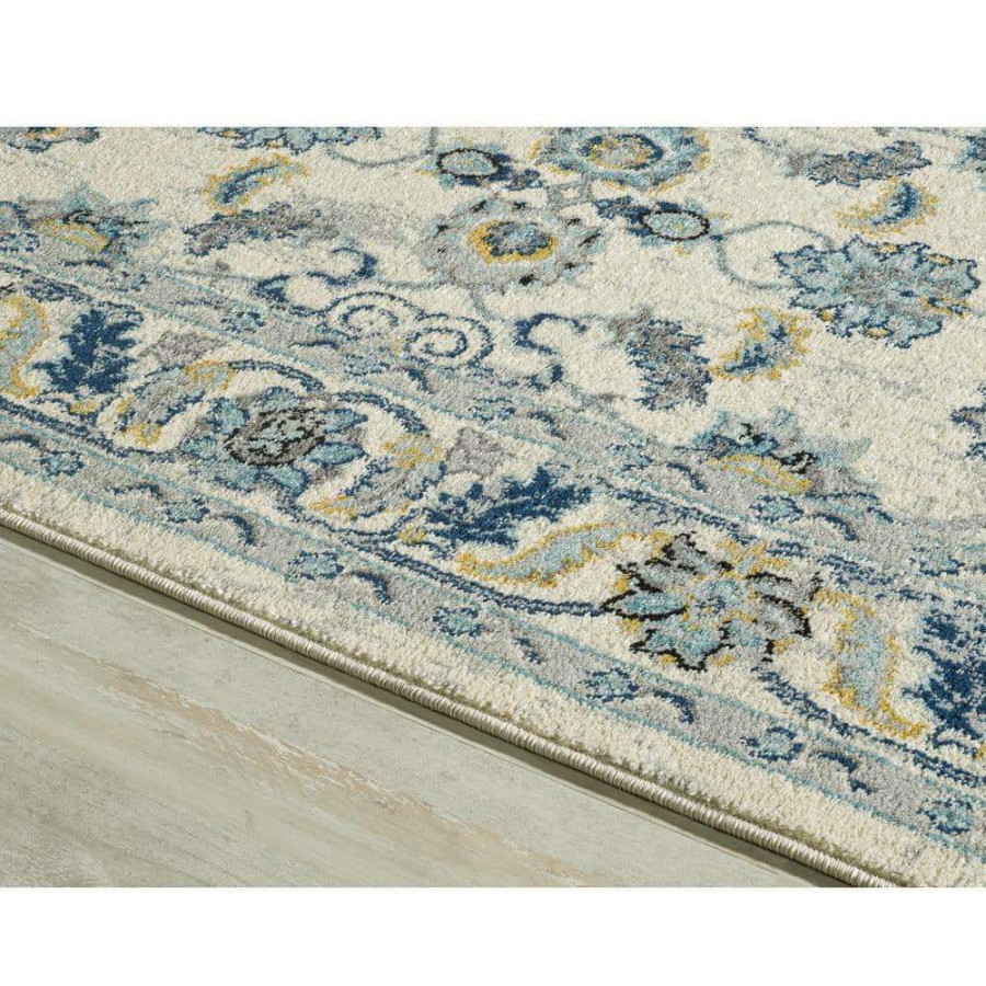 Rugs * | Lennox Ivory 5.3 Ft. X 7.6 Ft. Oriental Polypropylene Area Rug By Abani