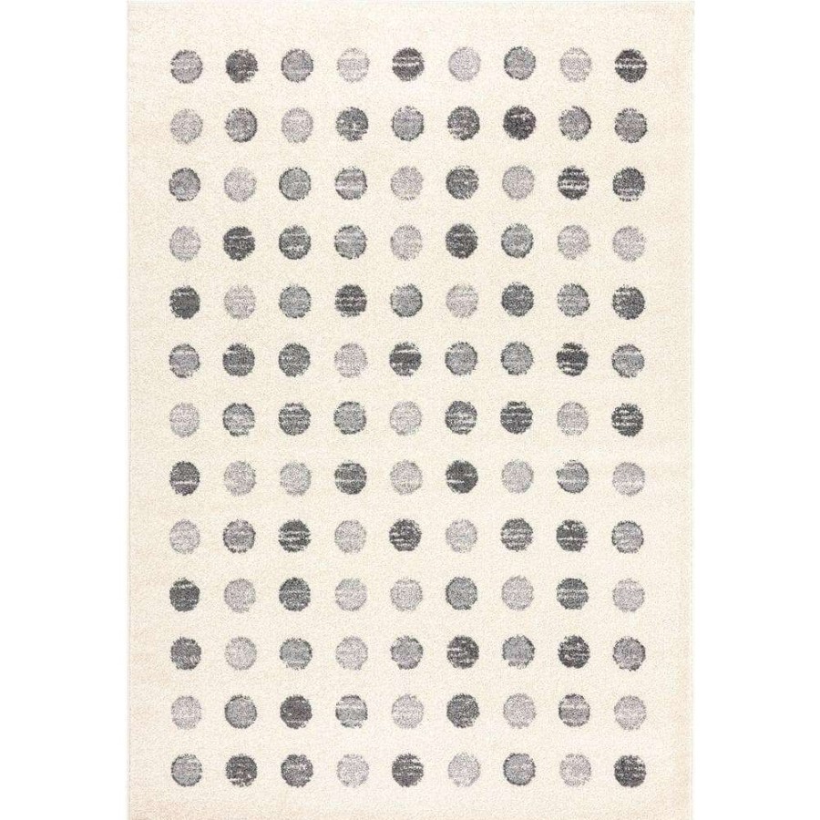 Rugs * | Casa Ivory 6 Ft. X 9 Ft. Polka Dot Polypropylene Area Rug By Abani