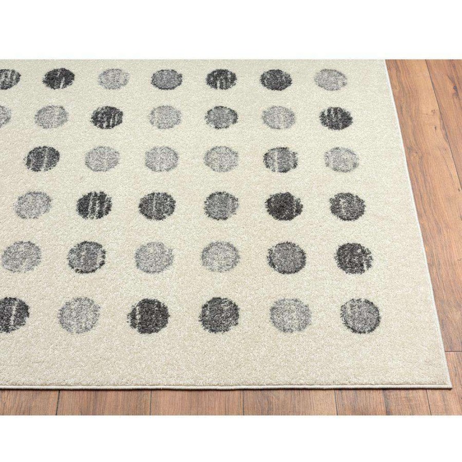 Rugs * | Casa Ivory 6 Ft. X 9 Ft. Polka Dot Polypropylene Area Rug By Abani