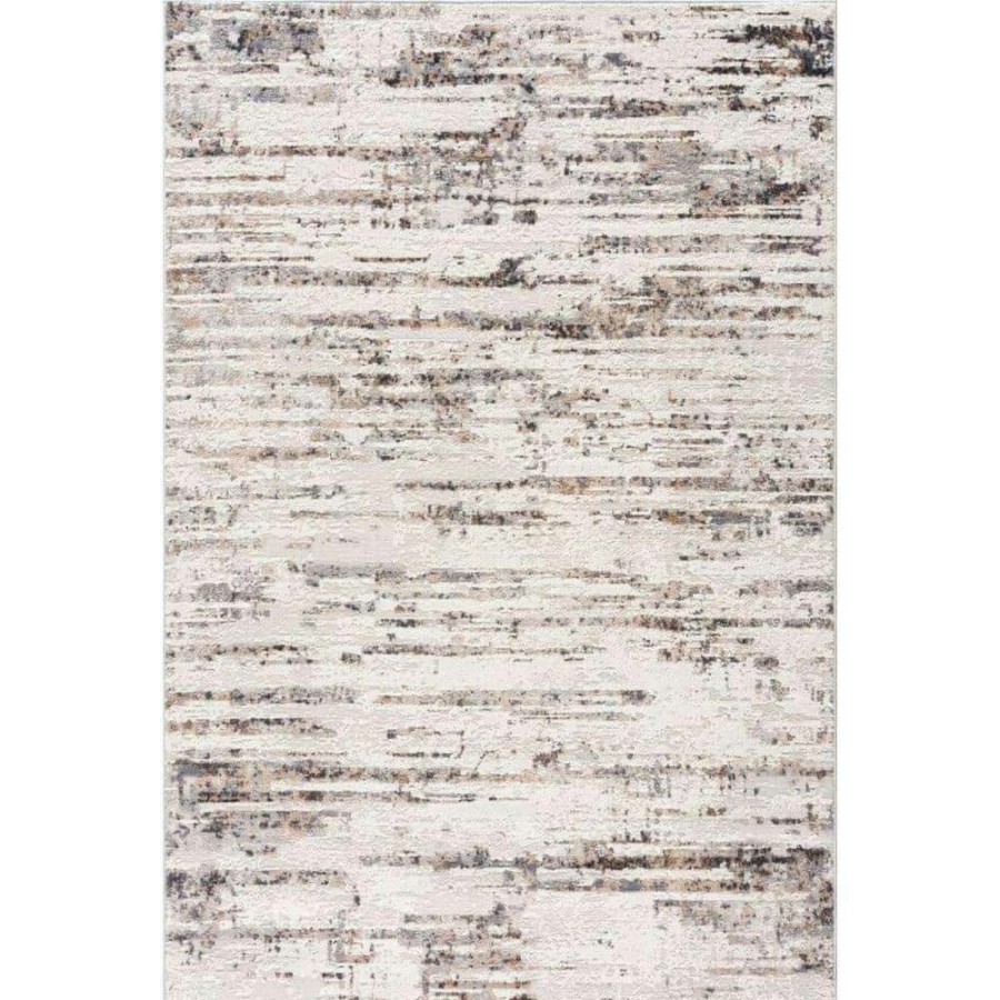 Rugs * | Dune Grey 5.3 Ft. X 7.6 Ft. Striped Polypropylene Area Rug By Abani