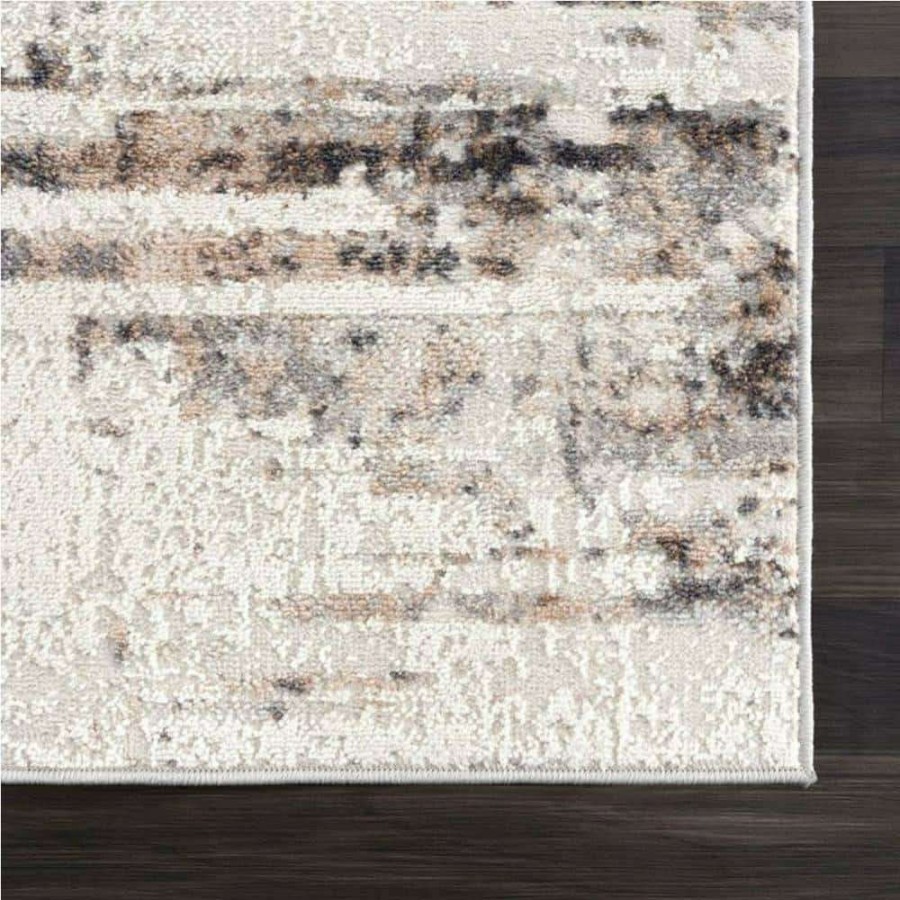 Rugs * | Dune Grey 5.3 Ft. X 7.6 Ft. Striped Polypropylene Area Rug By Abani